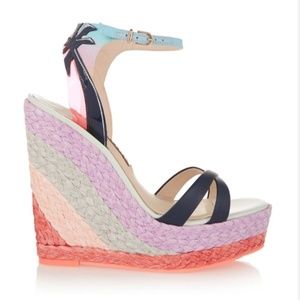Sophia Webster Lucia Malibu Palm Tree Wedges